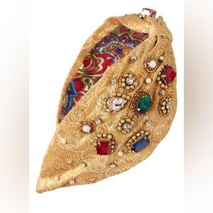 Namjosh Embellished Jewel Gold Headband